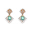 18K Rose Gold, Emerald & 1.75 CT Diamond Necklace Set (20.48 grams)