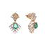 18K Rose Gold, Emerald & 1.75 CT Diamond Necklace Set (20.48 grams)