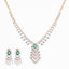 18K Rose Gold, Emerald & 2.56 CT Diamond Necklace Set (19.9 grams)