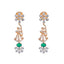18K Rose Gold, Emerald & 1.3 CT Diamond Necklace Set (21.7 grams)