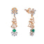 18K Rose Gold, Emerald & 1.3 CT Diamond Necklace Set (21.7 grams)