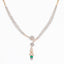 18K Rose Gold, Emerald & 1.3 CT Diamond Necklace Set (21.7 grams)