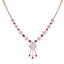 18K Rose Gold, Ruby & 1.15 CT Diamond Necklace Set (13.82 grams)