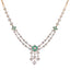18K Rose Gold, Emerald & 1.67 CT Diamond Necklace Set (19 grams)