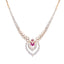18K Rose Gold, Ruby & 2.09 CT Diamond Necklace Set (18.81 grams)