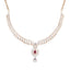 18K Rose Gold, Ruby & 1.44 CT Diamond Necklace Set (20.35 grams)