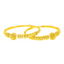 22K Gold Filigree Kada Style Bangle Pair (42.8 grams)