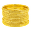22K Gold Filigree Bangle Set of 8 (94.6 grams)