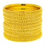 22K Gold Filigree Bangle Set of 8 (112.1 grams)