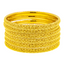 22K Gold Filigree Bangle Set of 8 (112.1 grams)