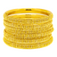 22K Gold Filigree Bangle Set of 8 (102.2 grams)