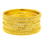 22K Gold Filigree Bangle Set of 6 (69.2 grams)