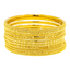22K Gold Filigree Bangle Set of 6 (70.2 grams)