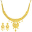 22K Gold Filigree Necklace & Earring Set (29.8 grams)