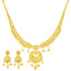 22K Gold Filigree Necklace & Earring Set (23.9 grams)