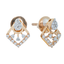 18K Rose Gold & 0.25 CT Diamond Earrings (1.86 grams)