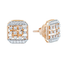 18K Rose Gold & 0.31 CT Diamond Earrings (2.9 grams)
