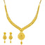22K Gold Filigree Necklace & Chandbali Set (22.2 grams)