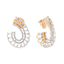 18K Rose Gold & 1.19 CT Diamond Hoops (7.05 grams)
