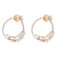 18K Rose Gold & 0.84 CT Diamond Hoops (4.86 grams)