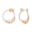 18K Rose Gold & 0.84 CT Diamond Hoops (4.86 grams)