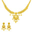 22K Gold Filigree Necklace & Chandbali Set (23.9 grams)
