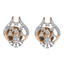 18K Rose Gold & 0.22 CT Diamond Earrings (2.58 grams)