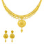 22K Gold Filigree Necklace & Chandbali Set (26.6 grams)
