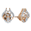 18K Rose Gold & 0.22 CT Diamond Earrings (2.58 grams)