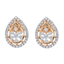 18K Rose Gold & 0.28 CT Diamond Earrings (2.26 grams)