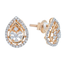 18K Rose Gold & 0.28 CT Diamond Earrings (2.26 grams)