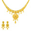 22K Gold Filigree Necklace & Chandbali Set (28.8 grams)