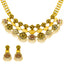 22K Antique Gold & Kundan Necklace & Earring Set (57.6 grams)