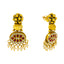 22K Antique Gold & Kundan Necklace & Earring Set (57.6 grams)