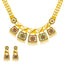 22K Gold & Kundan Necklace & Earring Set (59.9 grams)