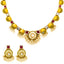 22K Antique Gold & Kundan Necklace & Earring Set (52.8 grams)