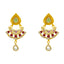 22K Antique Gold & Kundan Necklace & Earring Set (46 grams)