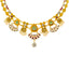 22K Antique Gold & Kundan Necklace & Earring Set (46 grams)
