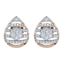 18K Rose Gold & 0.39 CT Diamond Earrings (2.99 grams)