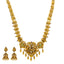 22K Antique Gold Temple Necklace Set with Ruby, Emerald (50.5 grams)