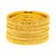 22K Gold Filigree Bangle Set of 6 (94 grams)