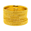 22K Gold Filigree Bangle Set of 6 (91.4 grams)