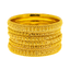 22K Gold Filigree Bangle Set of 6 (85 grams)