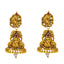 22K Gold Temple Bridal Necklace Set w/ Emerald, Ruby, and Pearls (67g)