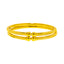 22K Yellow Gold Ball Bead Bangle Set of 2 (30.3 grams)