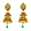 22K Gold Temple Bridal Necklace Set w/ Emerald, Ruby, Pearls (79.7 gm)