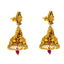 22K Gold Temple Bridal Necklace Set w/ Emerald Ruby Pearl (75.6 gm)