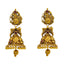 22K Gold Temple Bridal Necklace Set w/ Emerald, Ruby, and Pearl (27g)