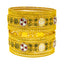 22K Gold & Kundan Bangle Cuff Set of 2 (66.3 grams)