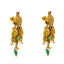 22K Gold Temple Bridal Necklace Set w/ Emerald, Ruby, Pearl (43.4g)